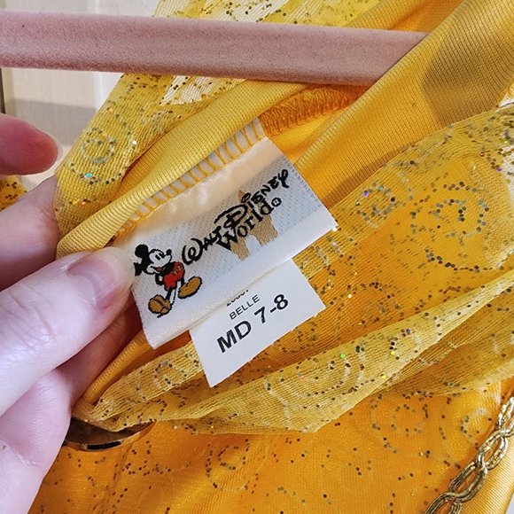 Girl's Authentic Deluxe Disney Belle Costume - Picture 5 of 8